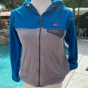 Patagonia Two-Tone Blue and Gray Fleece Jacket